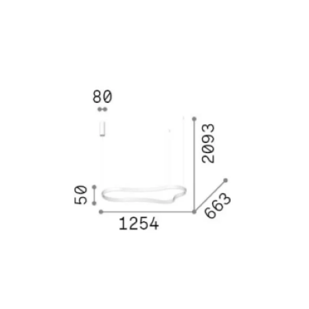 Ideal Lux - Waves-2 Oro Lampada a Sospensione